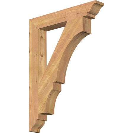 Ekena Millwork Balboa Traditional Smooth Bracket, Western Red Cedar, 3 1/2"W x 24"D x 32"H BKT04X24X32BOA01SWR